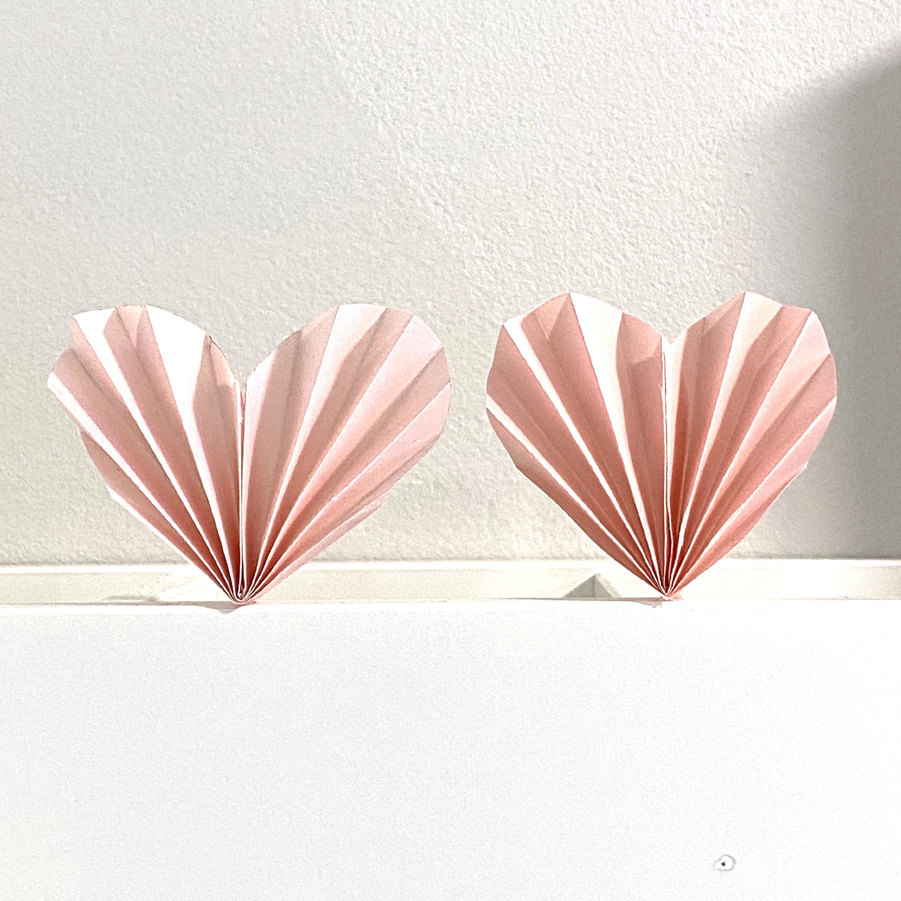 3D hearts created using Shimmer Vellum Etc Papers